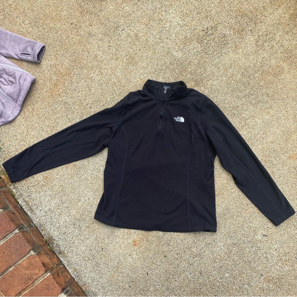 North Face black quarter zip